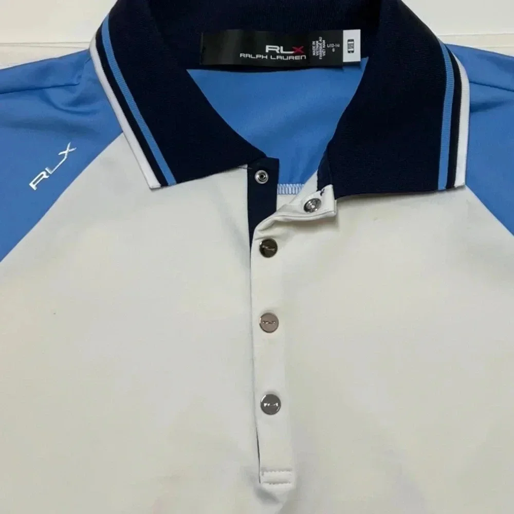 Ralph Lauren RLX Color Blocked Knee-Length Buttoned Polo Dress Size: L (12-14) - Picture 14 of 14